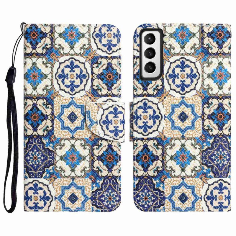 Fodral Samsung Galaxy S23 Plus 5G Med Kedjar Strappy Patchwork