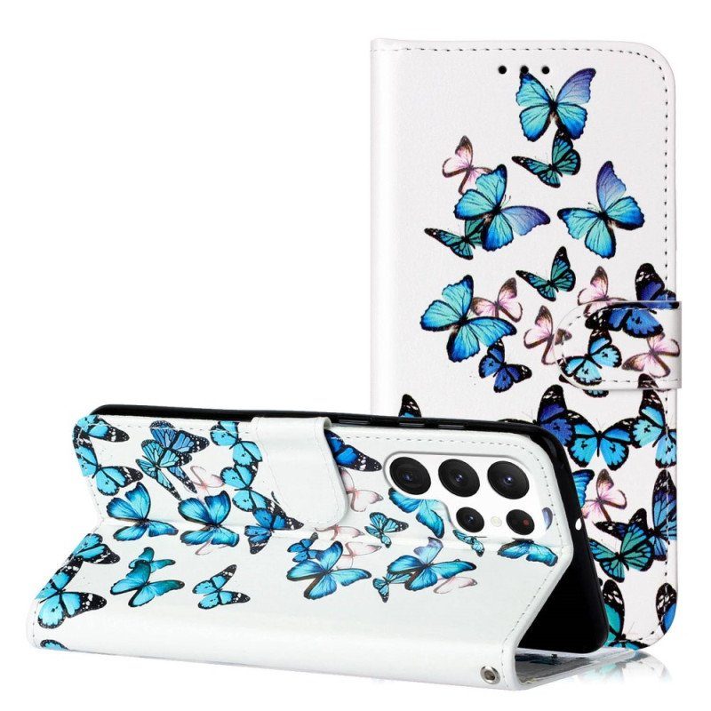 Fodral Samsung Galaxy S23 Ultra 5G Fjärilar På Flyg