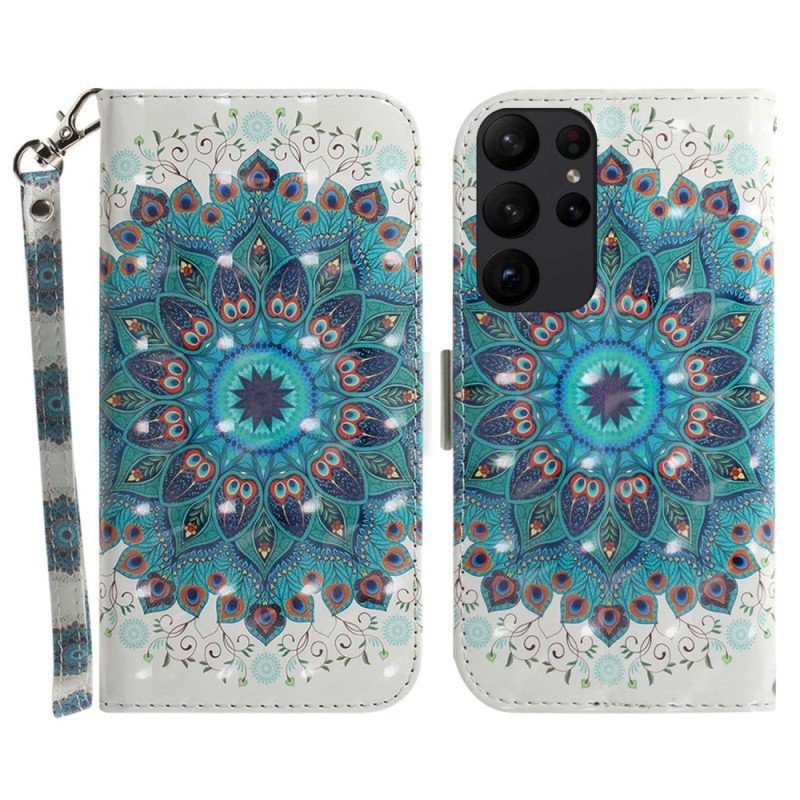 Fodral Samsung Galaxy S23 Ultra 5G Med Kedjar Strappy Mandala