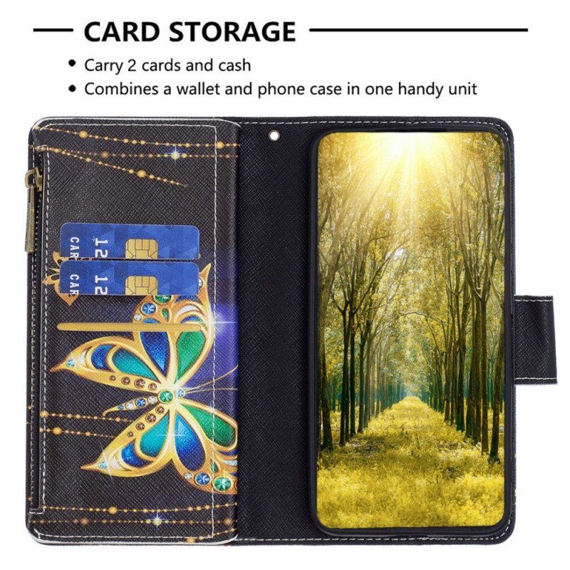 Fodral Samsung Galaxy S23 Ultra 5G Plånboksfodral Fjärilsplånbok