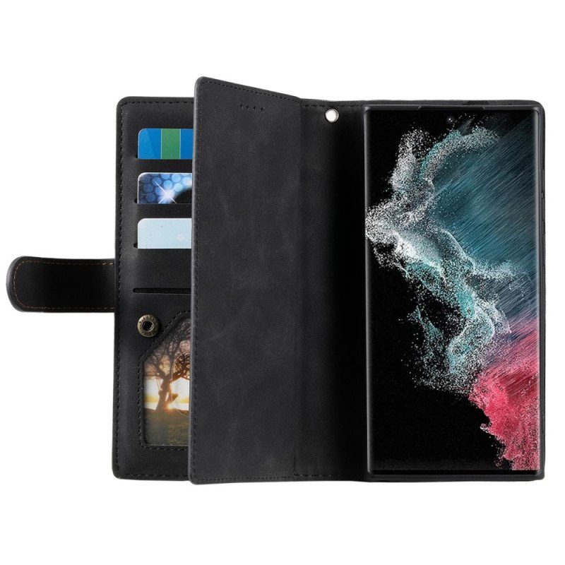 Fodral Samsung Galaxy S23 Ultra 5G Plånboksfodral Plånbok & Lanyard