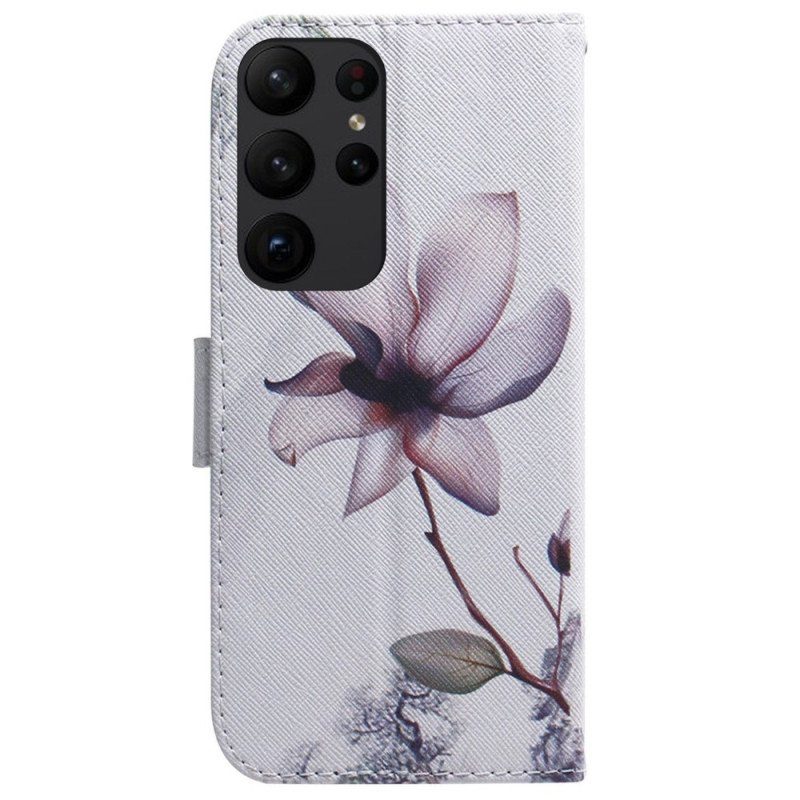 Fodral Samsung Galaxy S23 Ultra 5G Rosa Blomma