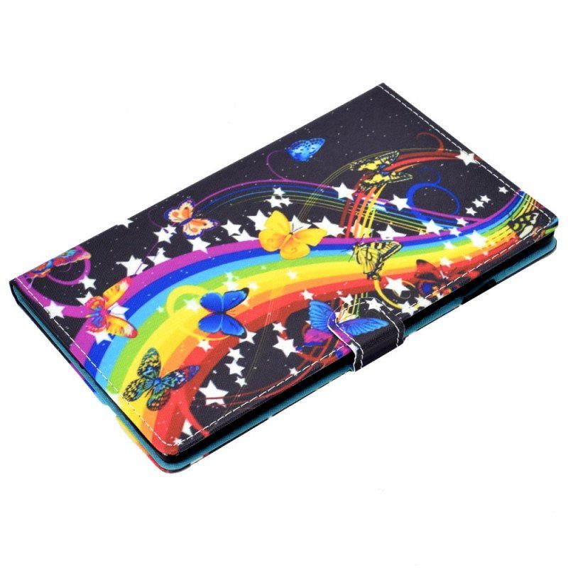 Fodral Samsung Galaxy Tab A8 (2021) Regnbågsfjärilar