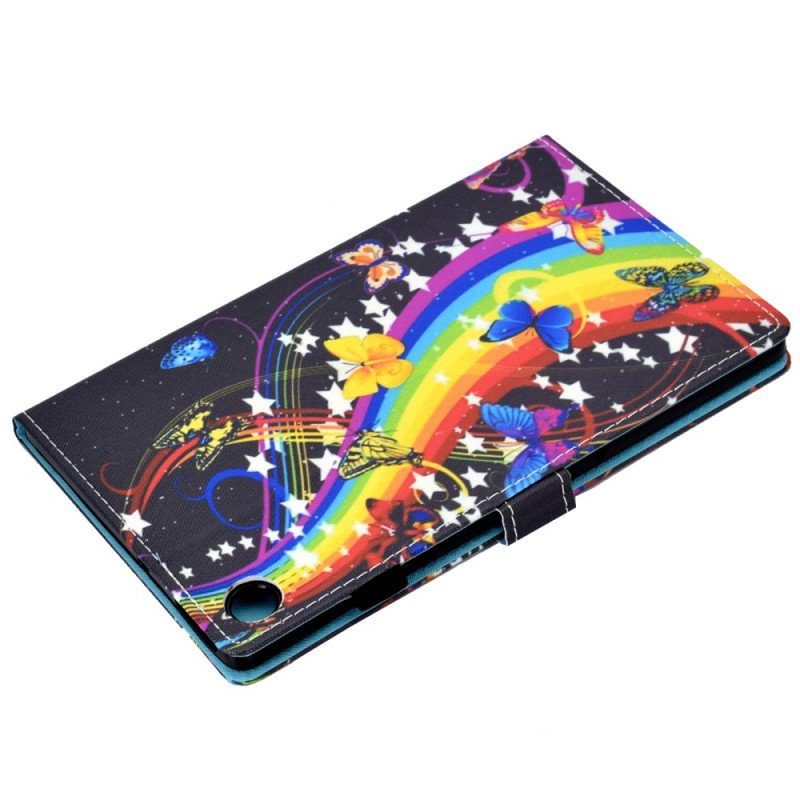 Fodral Samsung Galaxy Tab A8 (2021) Regnbågsfjärilar