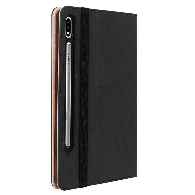 Fodral Samsung Galaxy Tab S8 Plus / Tab S7 Plus Läderstil Med Rem