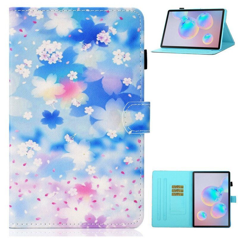 Fodral Samsung Galaxy Tab S8 / Tab S7 Akvarell Blommor