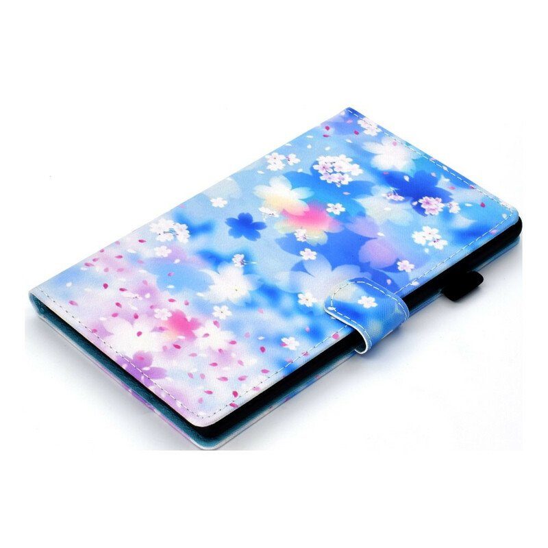 Fodral Samsung Galaxy Tab S8 / Tab S7 Akvarell Blommor