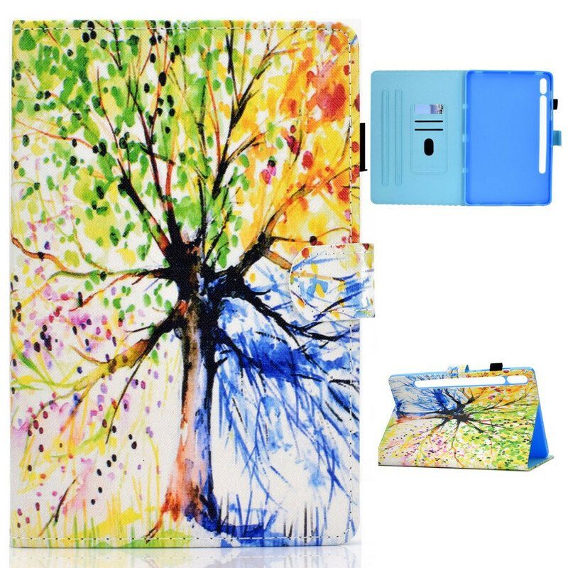 Fodral Samsung Galaxy Tab S8 / Tab S7 Akvarell Träd