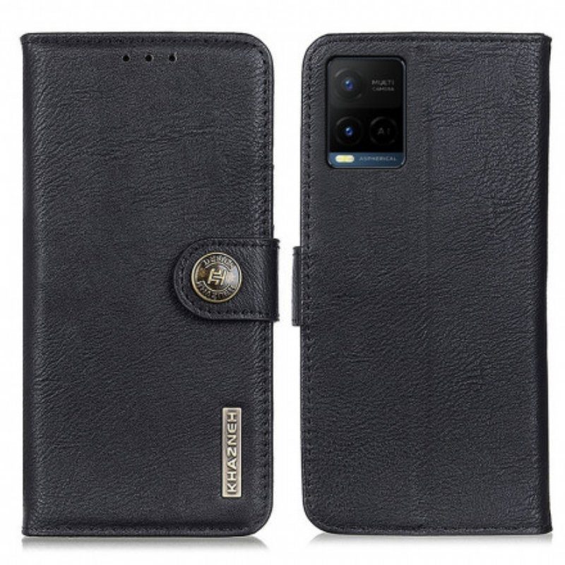 Fodral Vivo Y21s Läderimitation Khazneh
