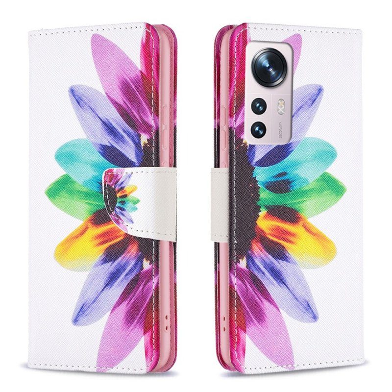 Fodral Xiaomi 12 / 12X Akvarell Blomma