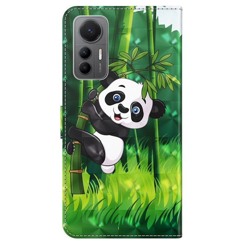 Fodral Xiaomi 12 Lite Med Kedjar Bambu Panda Med Snodd