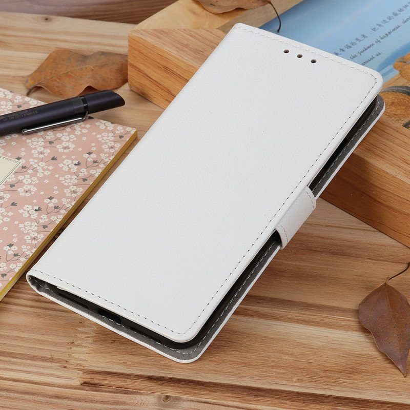 Fodral Xiaomi 12 Pro Enkel Glänsande Lädereffekt
