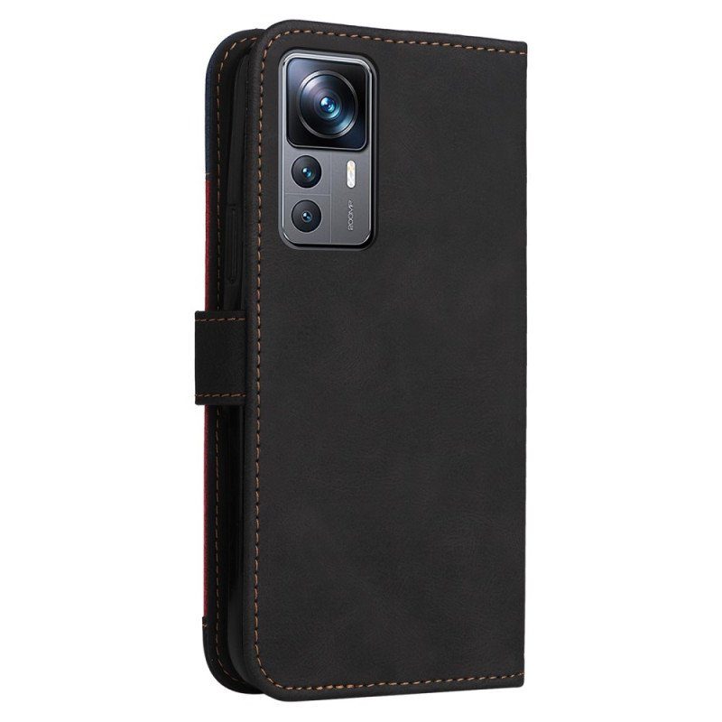 Fodral Xiaomi 12T / 12T Pro Med Kedjar Trefärgad Rem