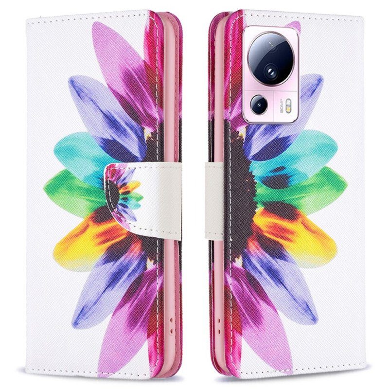 Fodral Xiaomi 13 Lite Akvarell Blomma