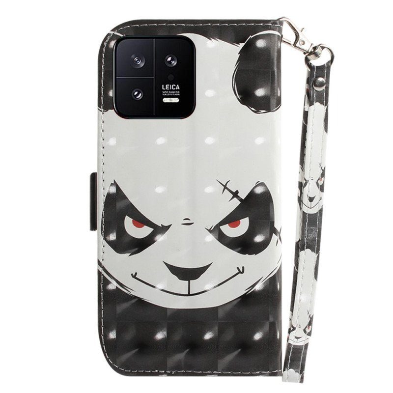 Fodral Xiaomi 13 Med Kedjar Arg Panda Med Snodd