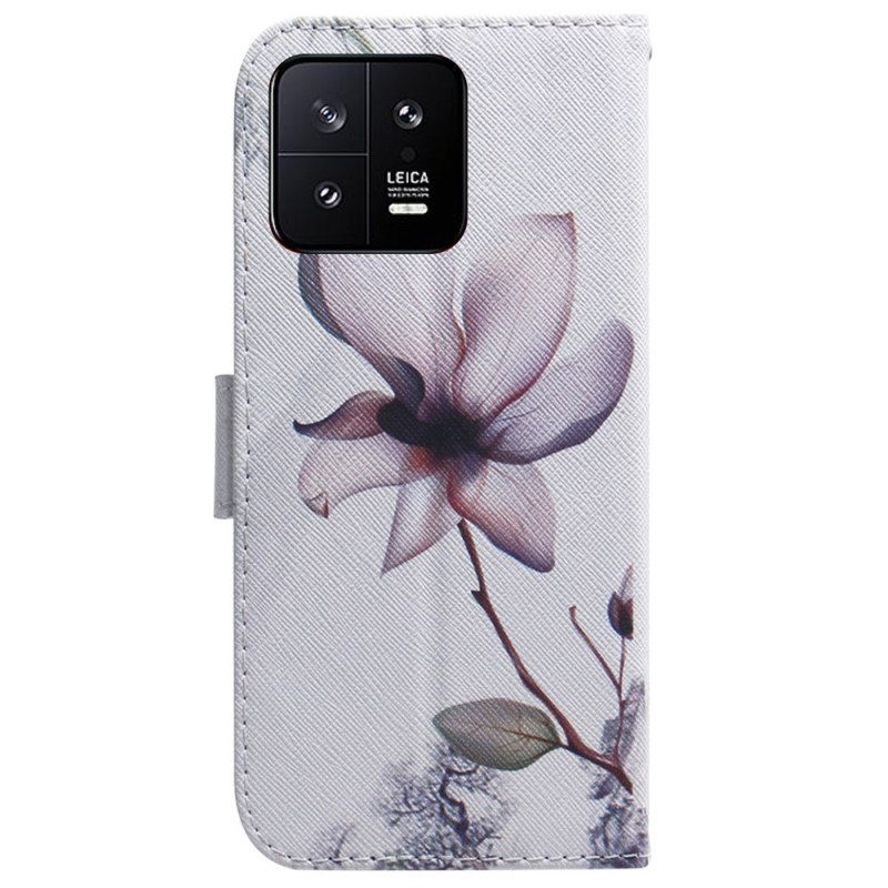 Fodral Xiaomi 13 Med Kedjar Strappy Rose Flower