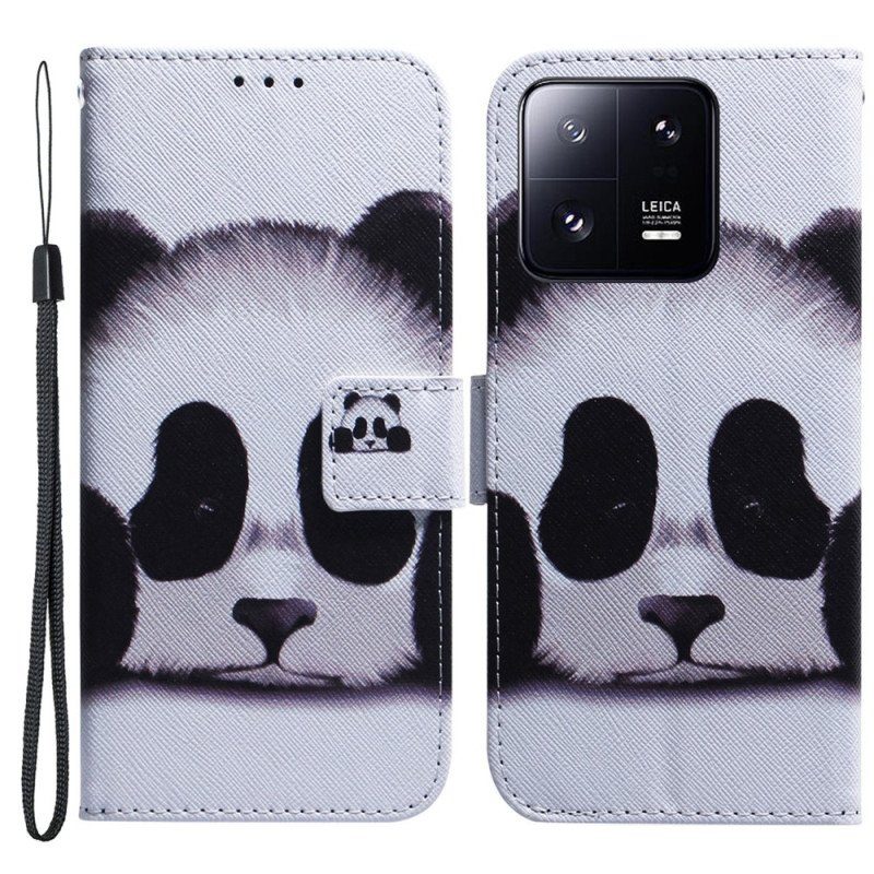Fodral Xiaomi 13 Pro Med Kedjar Strappy Panda