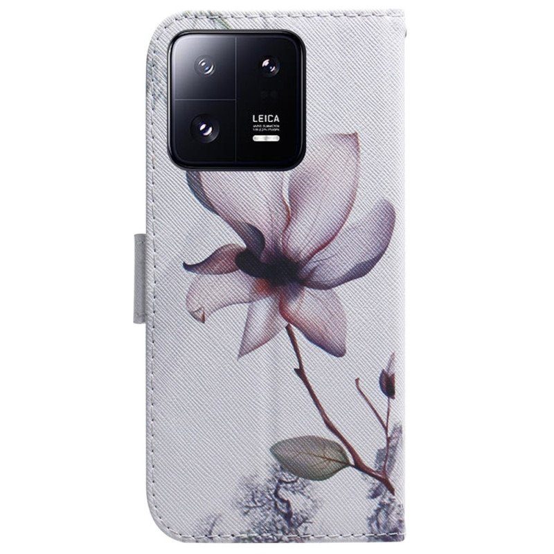 Fodral Xiaomi 13 Pro Med Kedjar Strappy Rose Flower