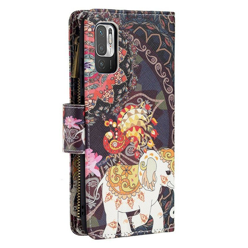 Fodral Xiaomi Redmi Note 10 5G Elephant Zip-ficka