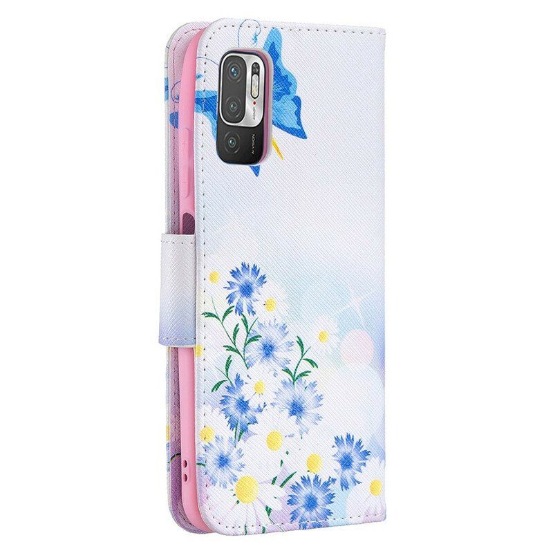Fodral Xiaomi Redmi Note 10 5G Fjärilar Och Blommor