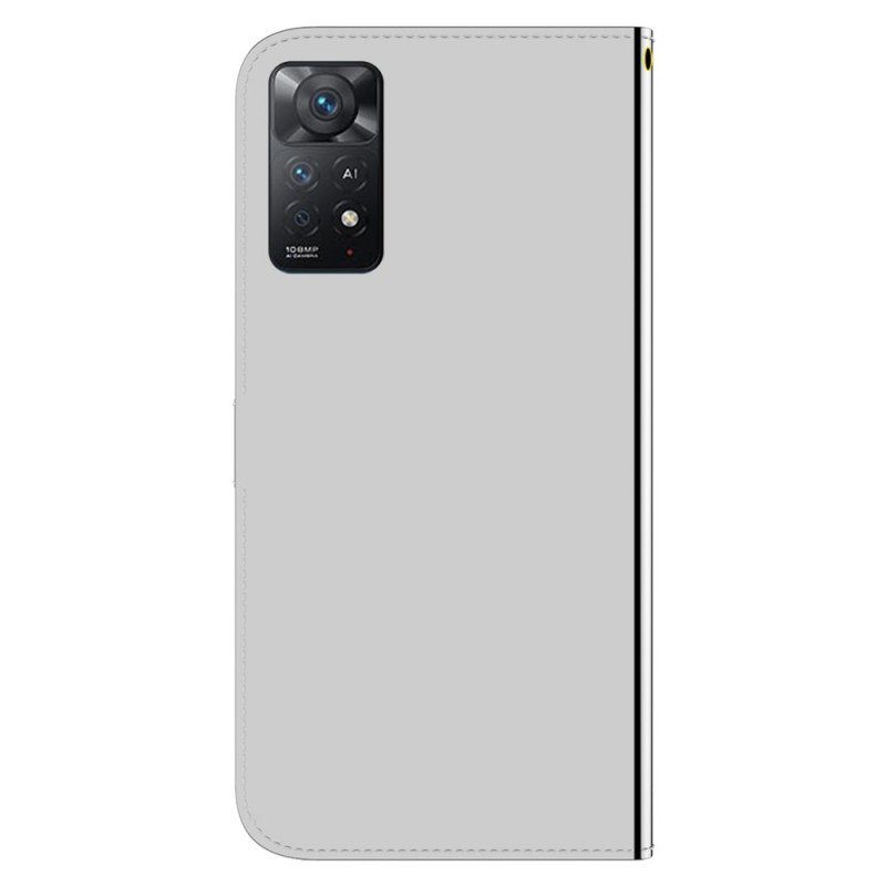 Fodral Xiaomi Redmi Note 11 Pro / 11 Pro 5G Spegelskydd I Konstläder