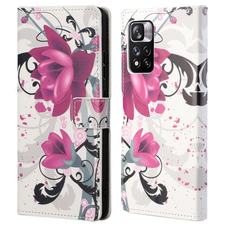 Fodral Xiaomi Redmi Note 11 Pro / 11 Pro 5G Tropiska Blommor