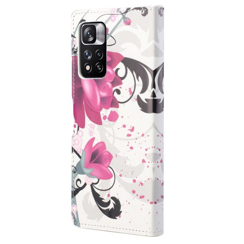 Fodral Xiaomi Redmi Note 11 Pro / 11 Pro 5G Tropiska Blommor