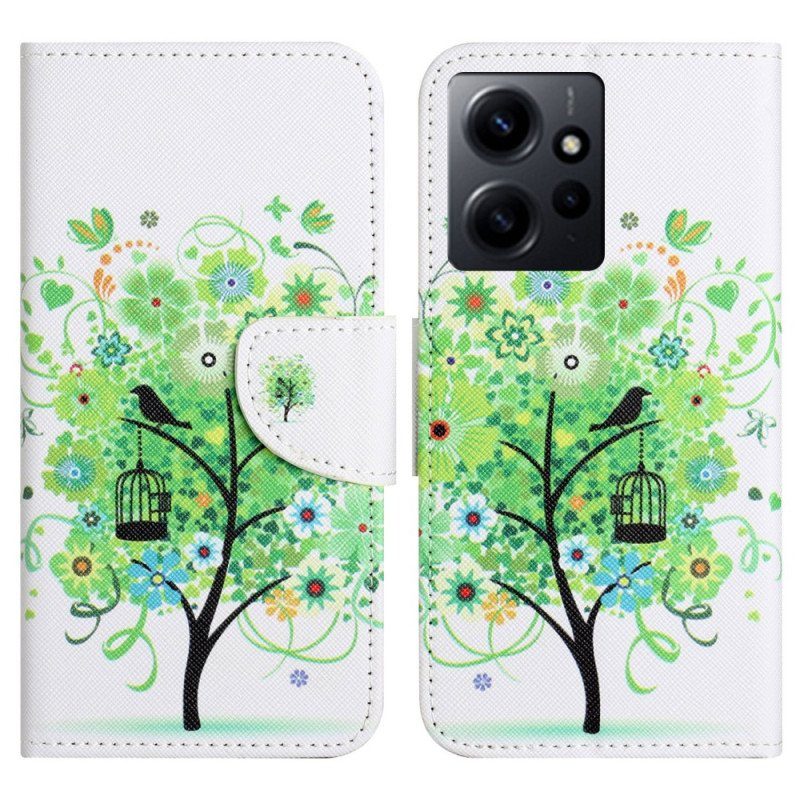 Fodral Xiaomi Redmi Note 12 4G Träd Med Gröna Löv