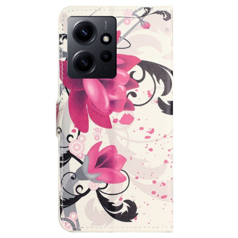 Fodral Xiaomi Redmi Note 12 4G Tropiska Blommor