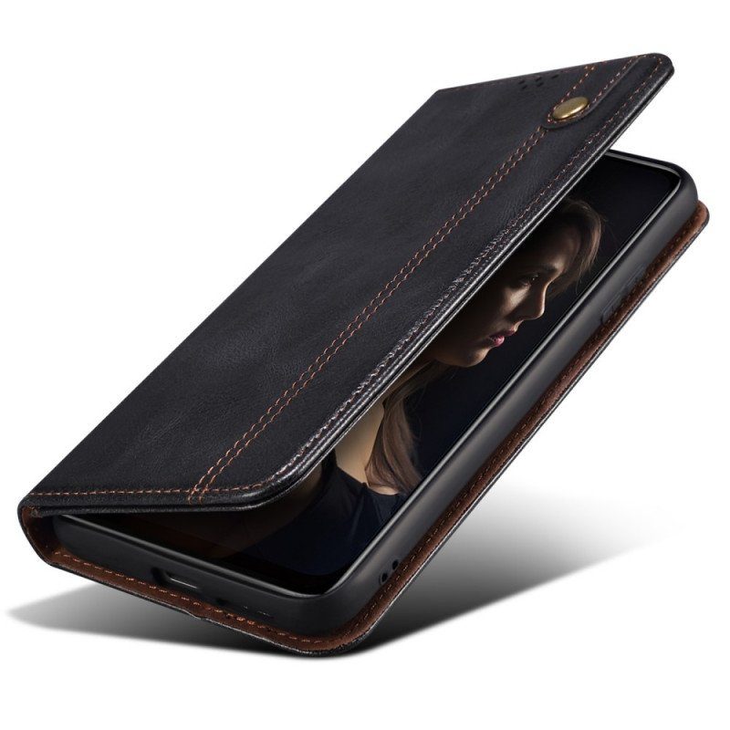 Folio-fodral Honor 50 Lite Läderfodral Vaxat Konstläder