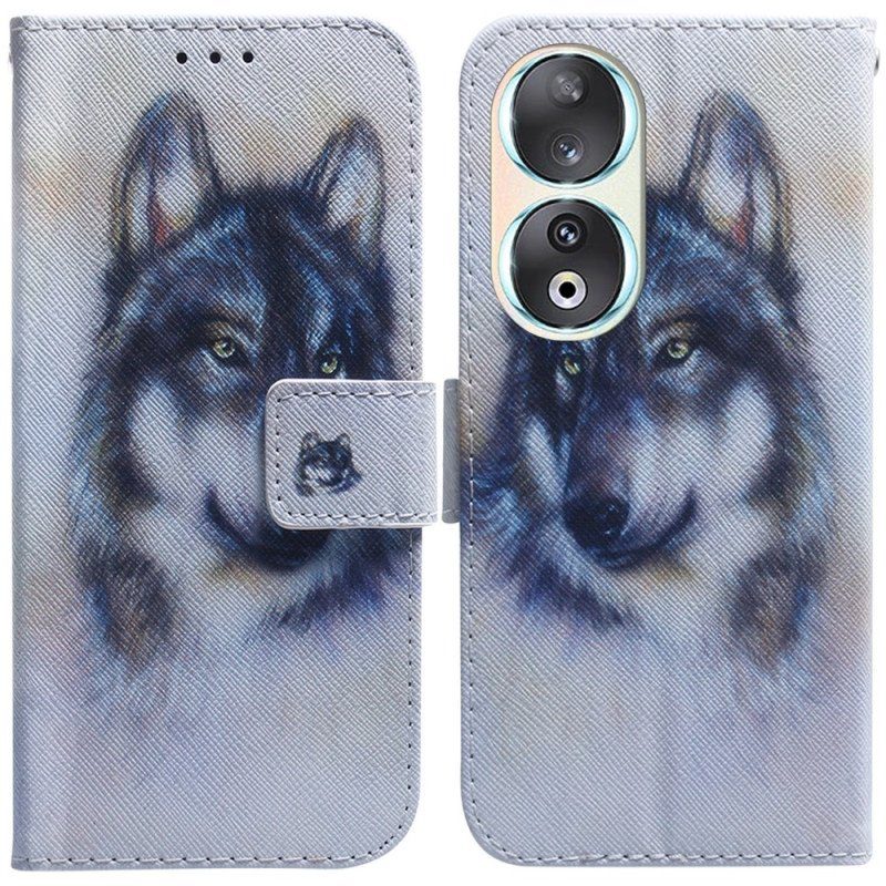 Folio-fodral Honor 90 Akvarellhund