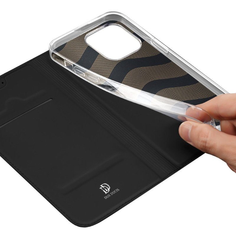 Folio-fodral iPhone 15 Pro Max Läderfodral Skin Pro Series Dux Ducis