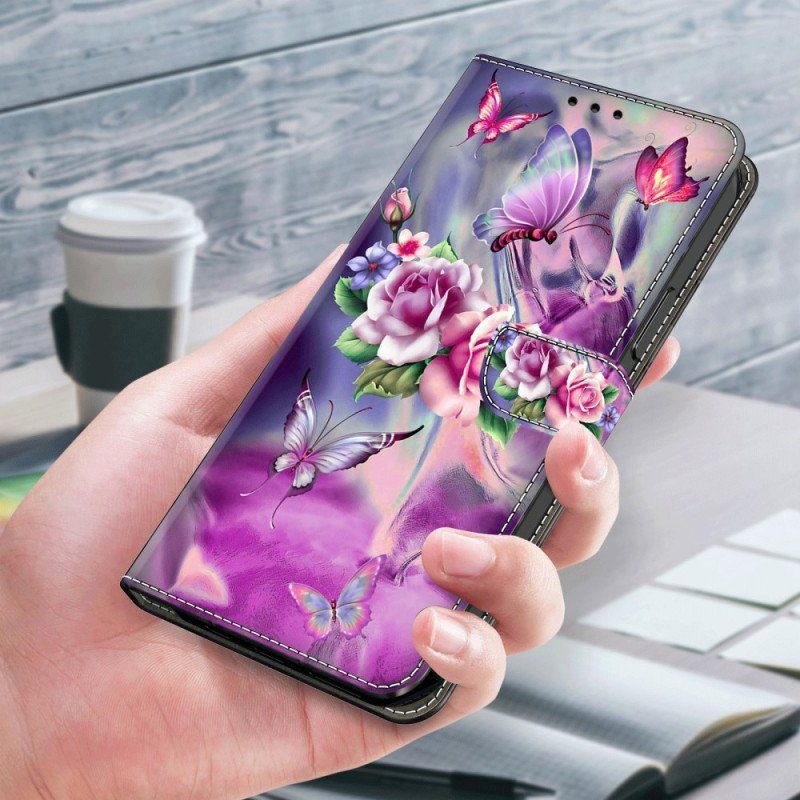 Folio-fodral iPhone 15 Pro Vackra Blommor