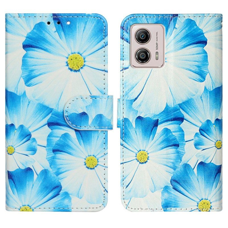 Folio-fodral Moto G73 5G Intensiva Blommor