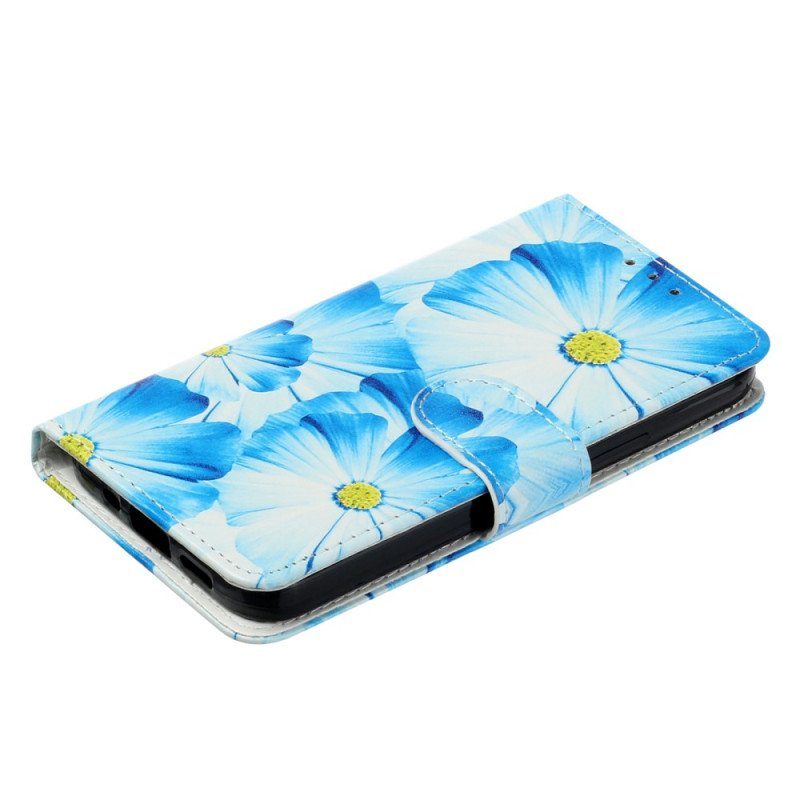 Folio-fodral Moto G73 5G Intensiva Blommor