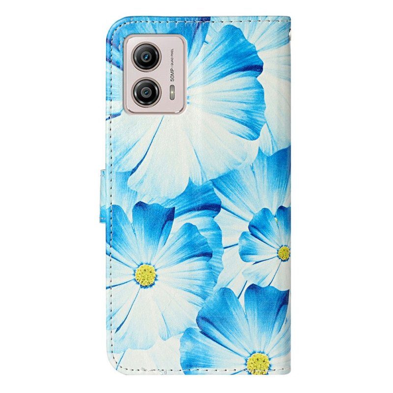 Folio-fodral Moto G73 5G Intensiva Blommor