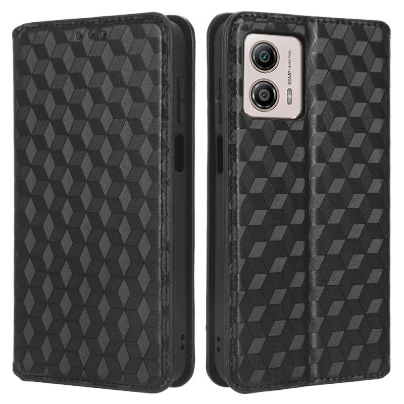 Folio-fodral Moto G73 5G Läderfodral 3d-mönster