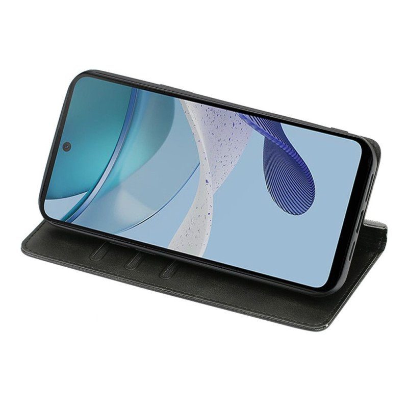 Folio-fodral Moto G73 5G Läderfodral Läder