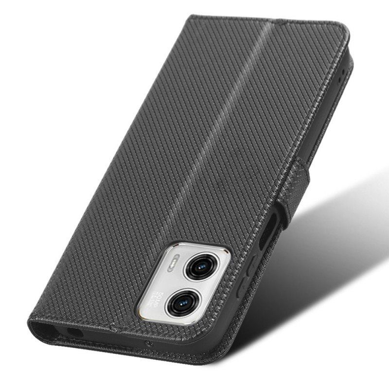 Folio-fodral Moto G73 5G Med Kedjar Snyggt Strappy Konstläder