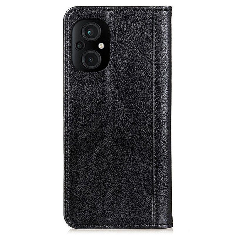Folio-fodral Poco M5 Läderfodral Split Läder