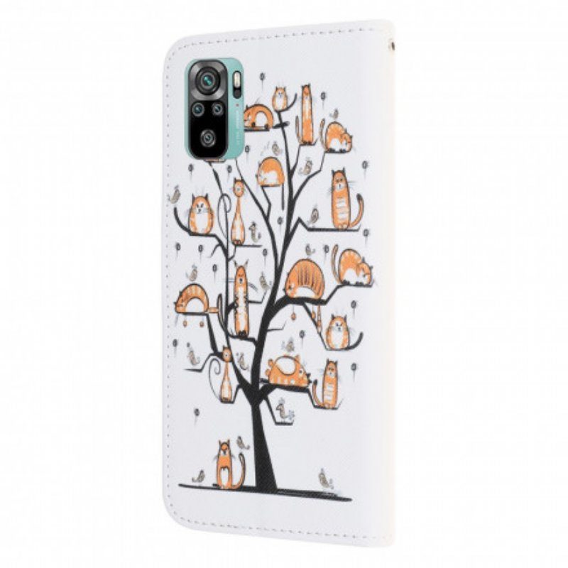 Folio-fodral Poco M5s Med Kedjar Funky Cats Med Rem