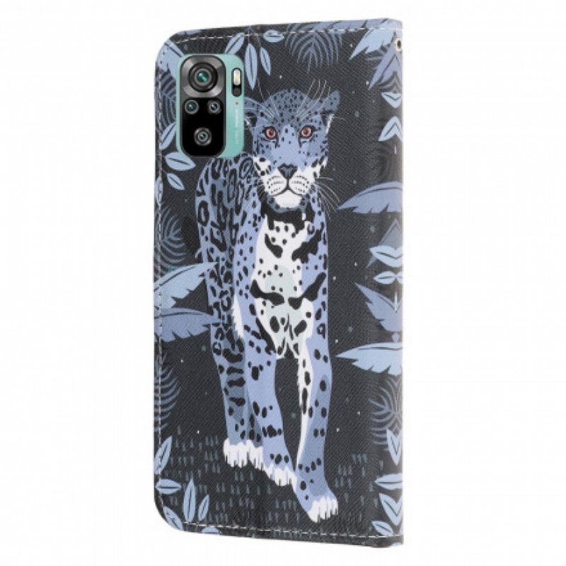 Folio-fodral Poco M5s Med Kedjar Strappy Leopard