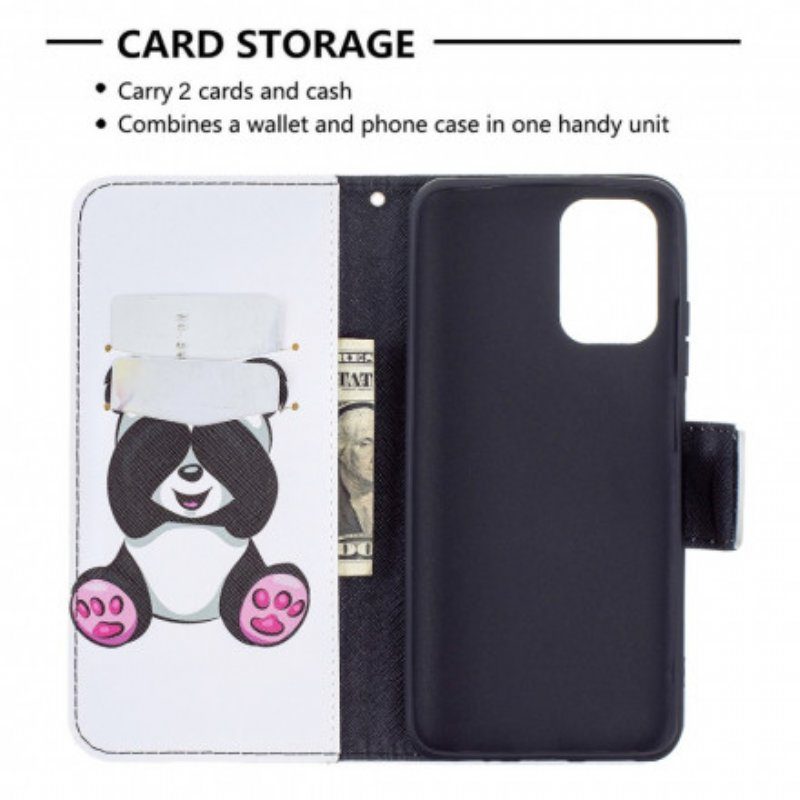 Folio-fodral Poco M5s Panda Kul