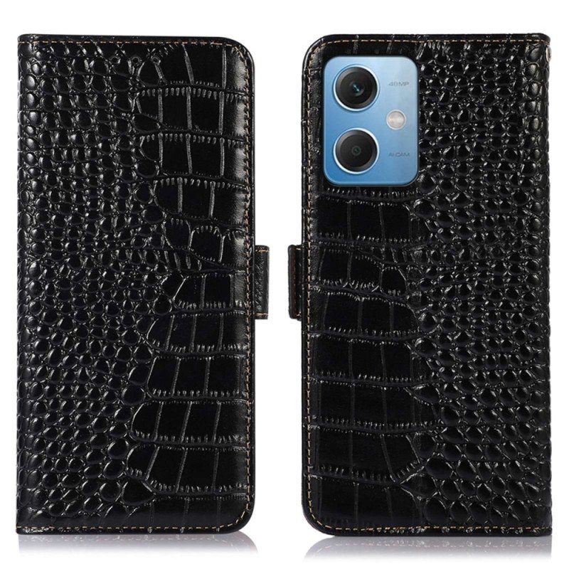 Folio-fodral Poco X5 5G Crocodile Style Rfid