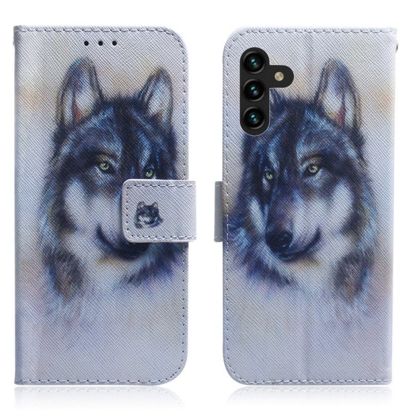 Folio-fodral Samsung Galaxy A13 5G / A04s Hundaktig Utseende