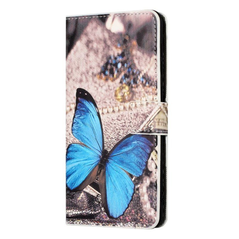 Folio-fodral Samsung Galaxy A14 / A14 5G Blå Fjäril