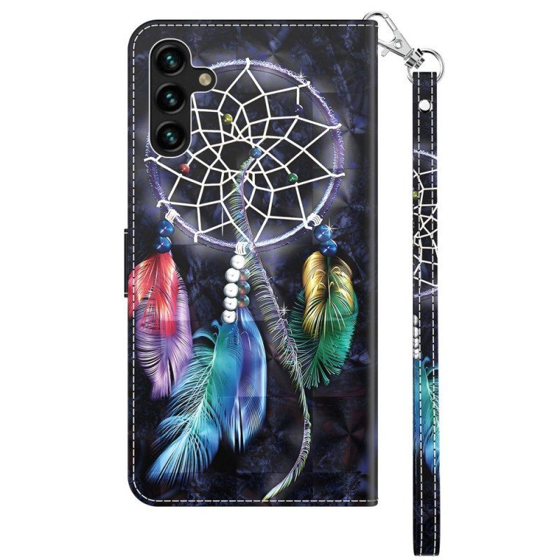 Folio-fodral Samsung Galaxy A14 / A14 5G Med Kedjar Strap Dream Catcher