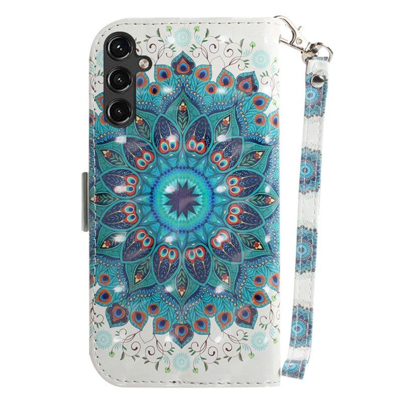 Folio-fodral Samsung Galaxy A14 / A14 5G Med Kedjar Strappy Mandala