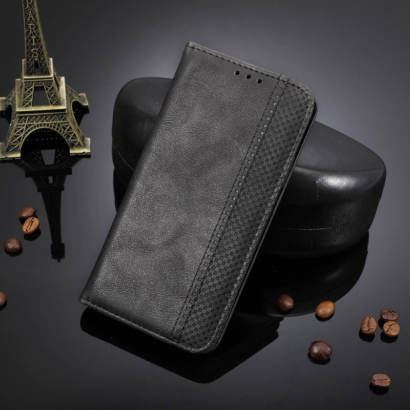 Folio-fodral Samsung Galaxy A54 5G Läderfodral Stiliserad Läderstil