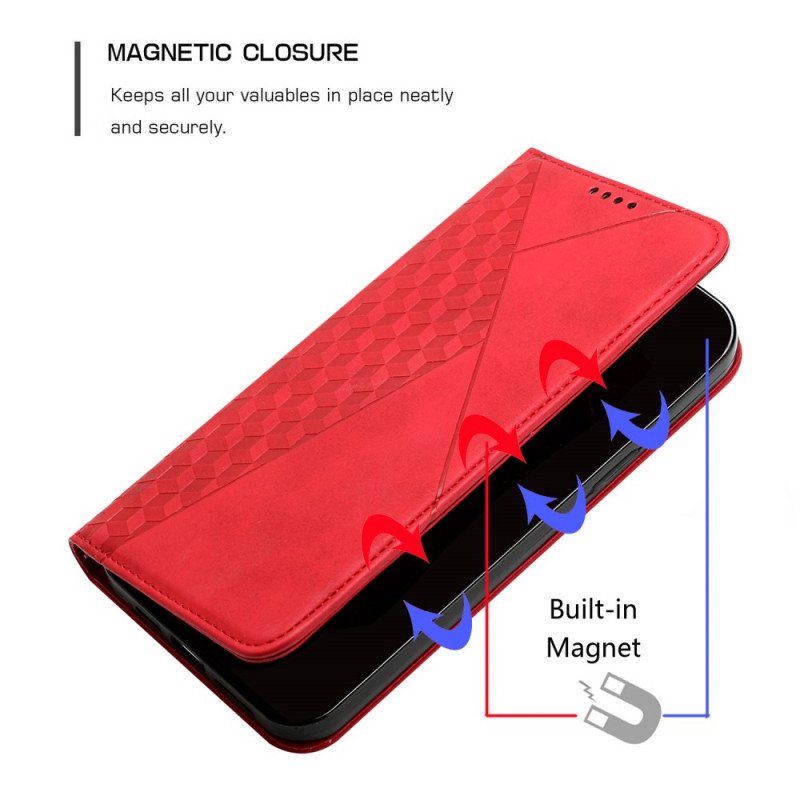 Folio-fodral Samsung Galaxy M12 / A12 Läderfodral Geo Lädereffekt